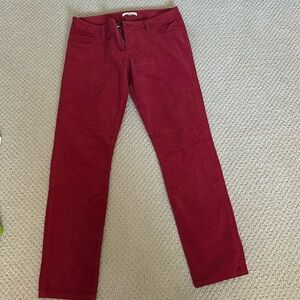 Size 6 Cabi corduroy pants skinny just in time for the holidays red
